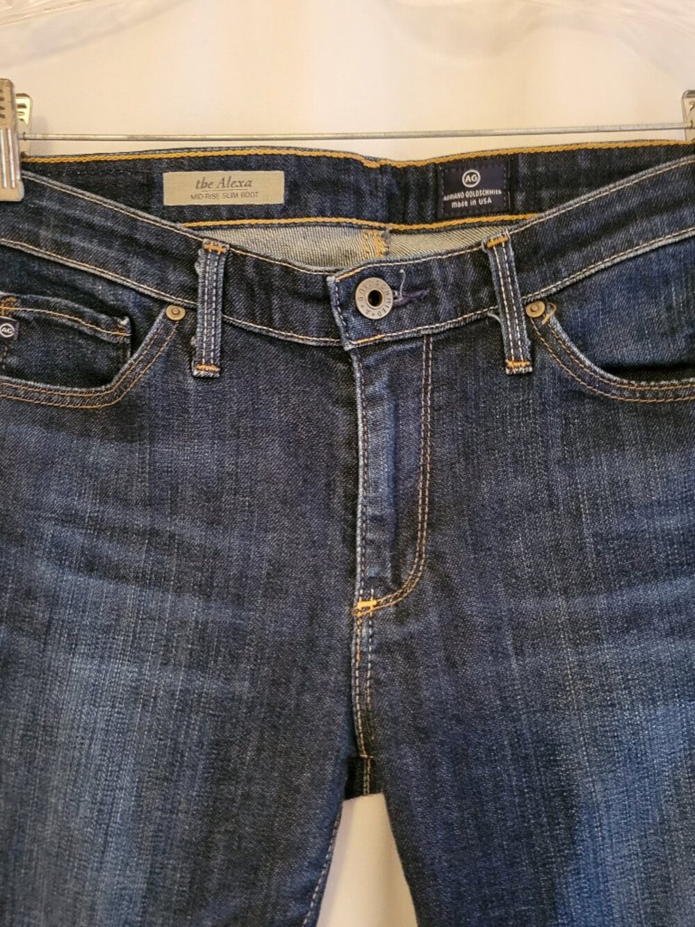 Ag Adriano Goldschmied The Alexa Mid-Rise Slim Boot Denim Jeans Size 26 - Picture 2 of 9
